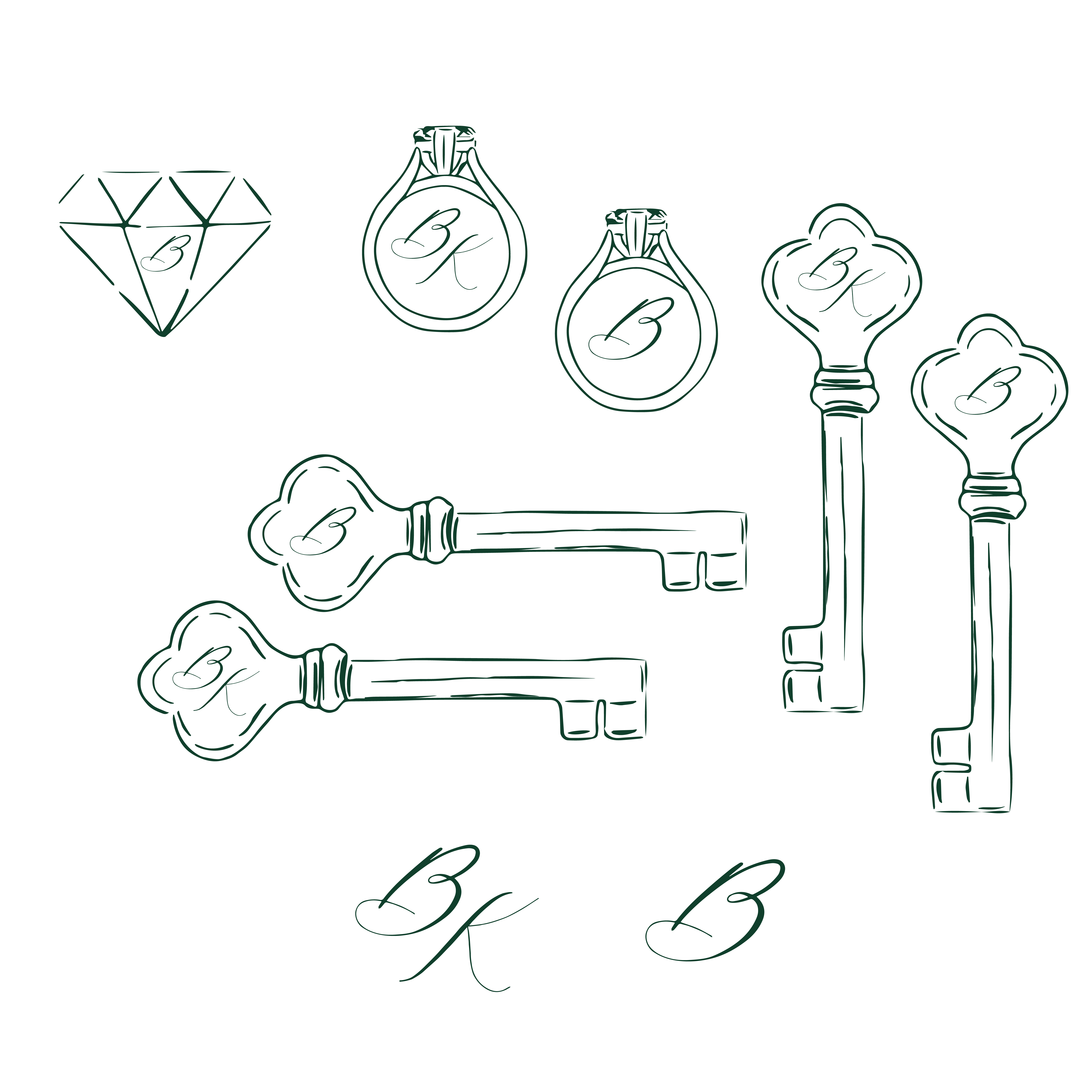 Monogram Graphics Green